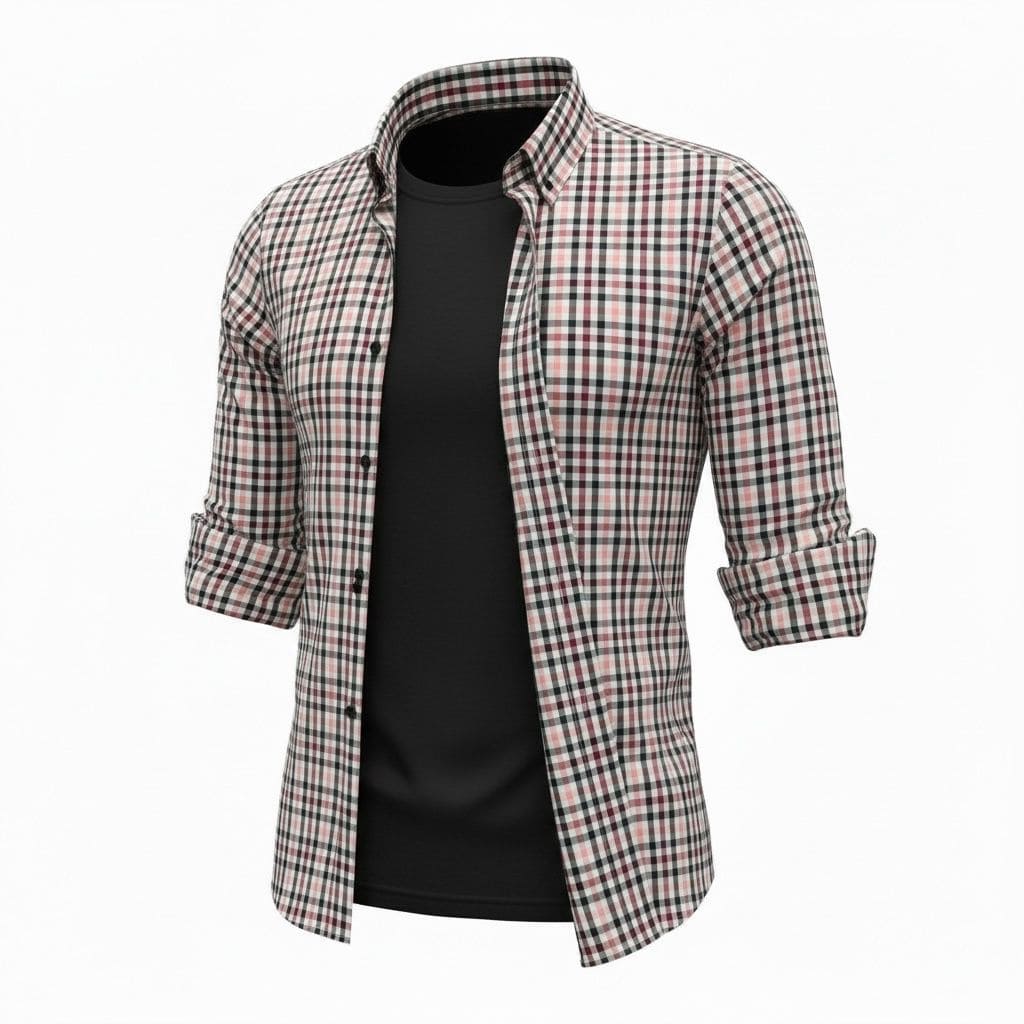 Camisa de Algodón para Hombre - Manga Larga