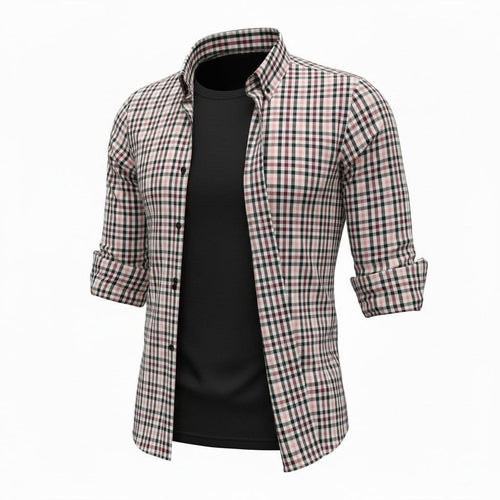 Camisa de Algodón para Hombre - Manga Larga