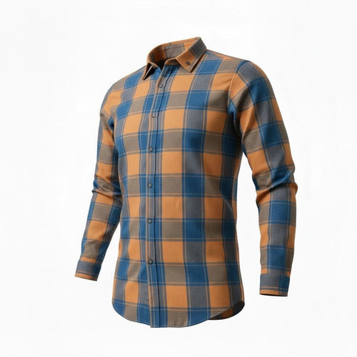 Camisa de Algodón para Hombre - Manga Larga