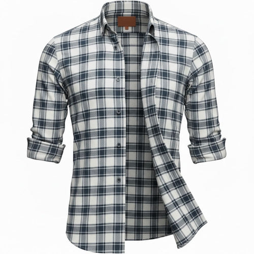 Camisa de Algodón para Hombre - Manga Larga