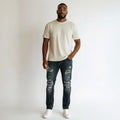 Jeans Slim Fit Hombre Stretch Dark Vintage Wash