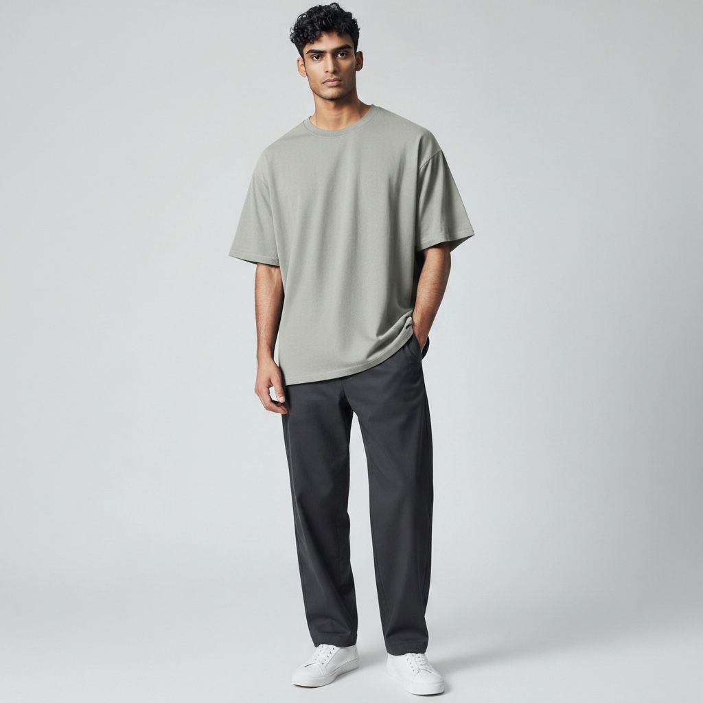 Playera Oversize Hombre Algodón Premium | Red & Blue