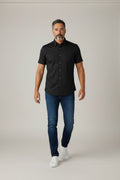 Camisa Premium Manga Corta Hombre – Linen Touch Slim Fit
