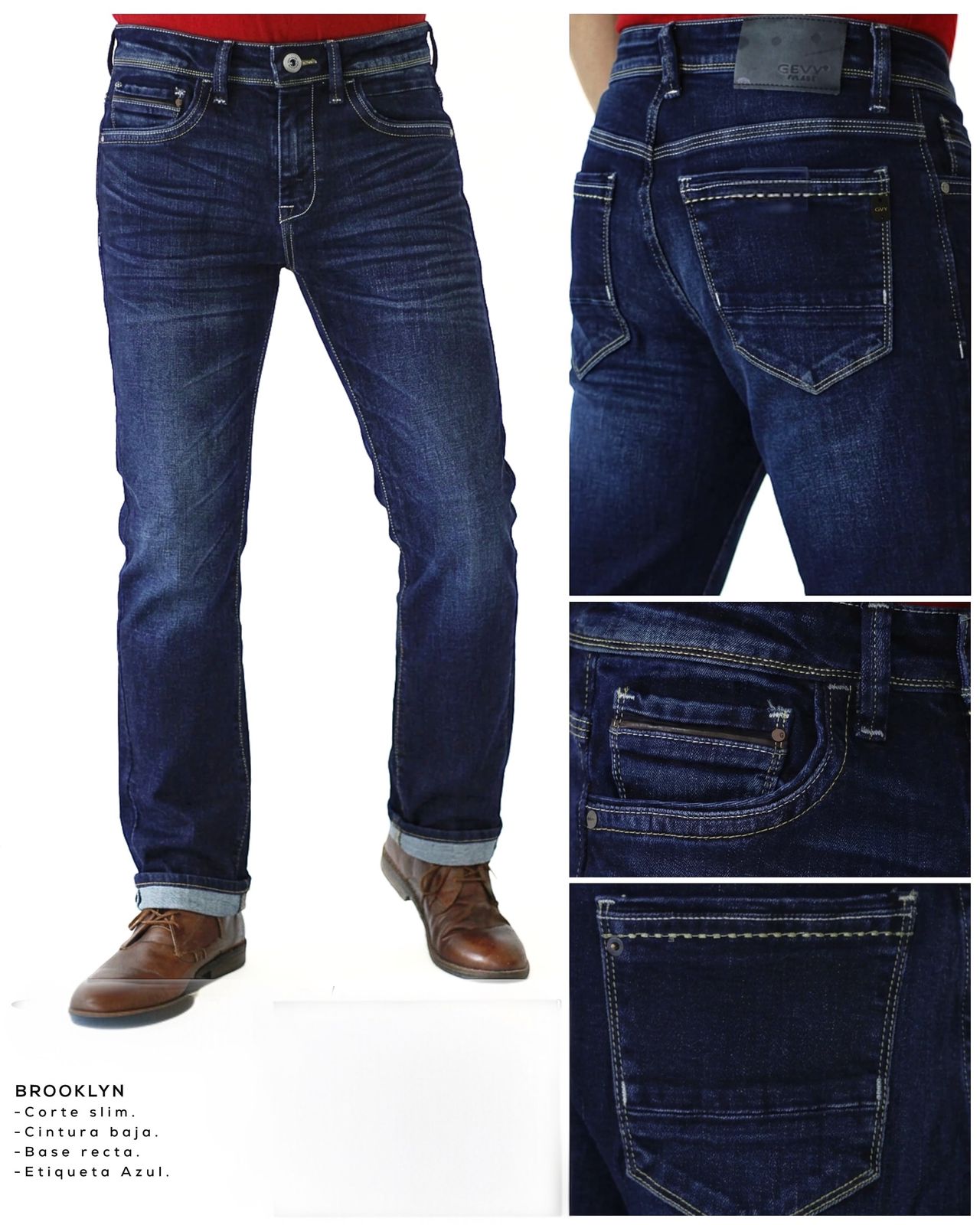 Jeans Brooklyn Premium Hombre 14 Oz Stretch – Corte Recto