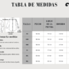 TABLA DE MEDIDAS CAMISA FRANELA
